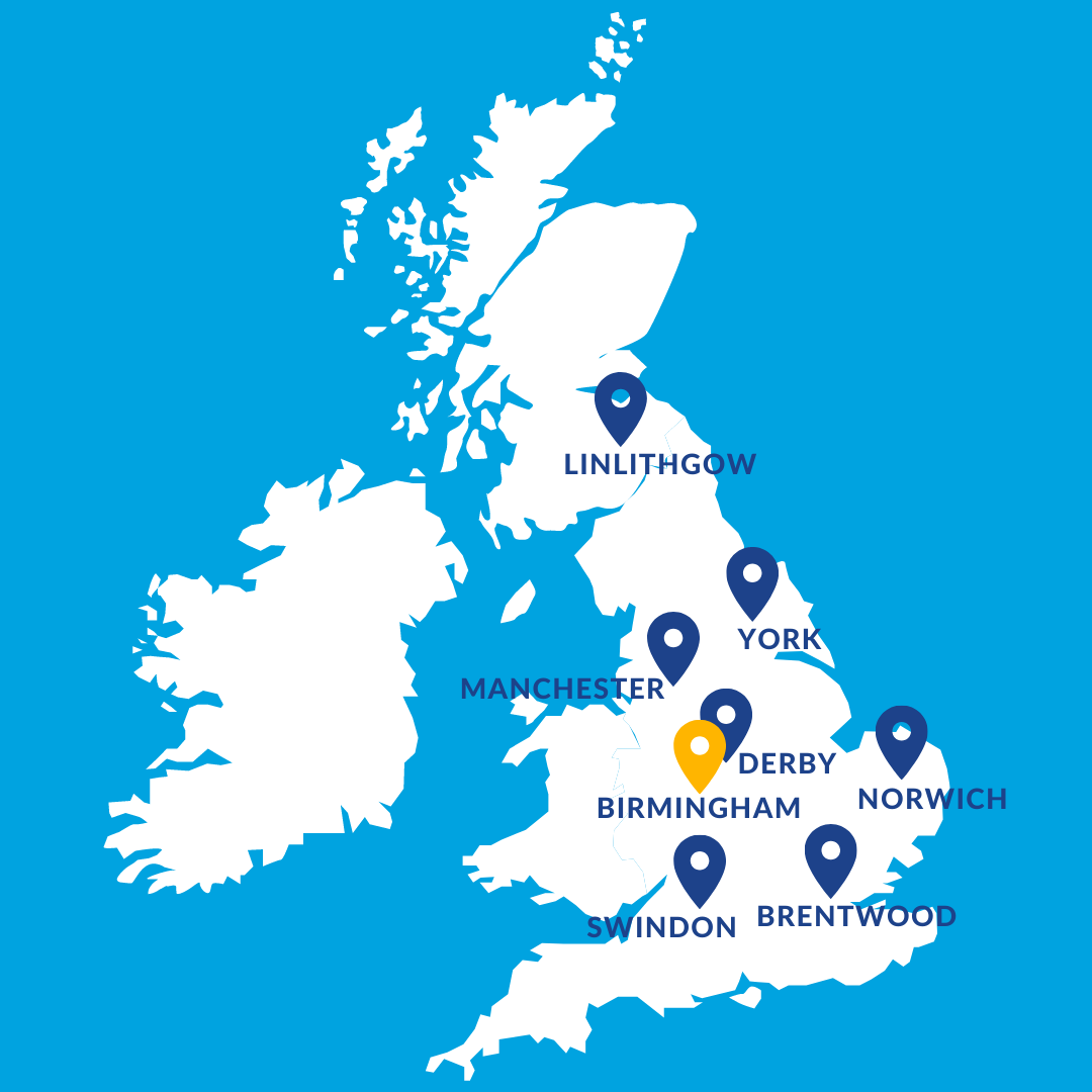 UK Map - Birmingham