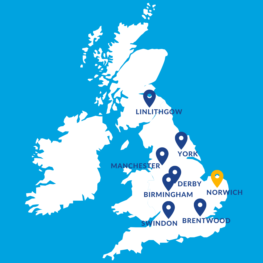 UK Map - Norwich